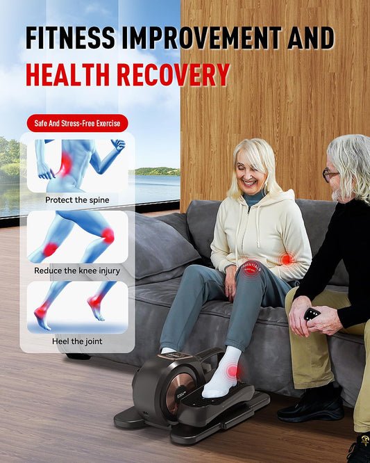 HARISON Recumbent Exercise Bike, Under Desk Elliptical Machine for Home, Multi-Functional LCD Display