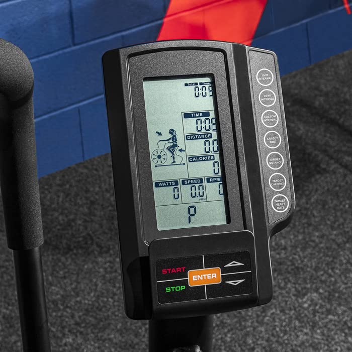 METIS FURY Air Exercise Bike, Air Resistance Stationary Bike for CrossFit, Home & Gym Cardio Equipment, 7 Training Programs