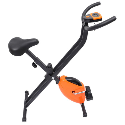 GAROZATION Indoor Cycling Bike, Magnetic Resistance Stationary Exercise Bike, X-Structure Home Workout for Weight Loss & Cardio, Orange