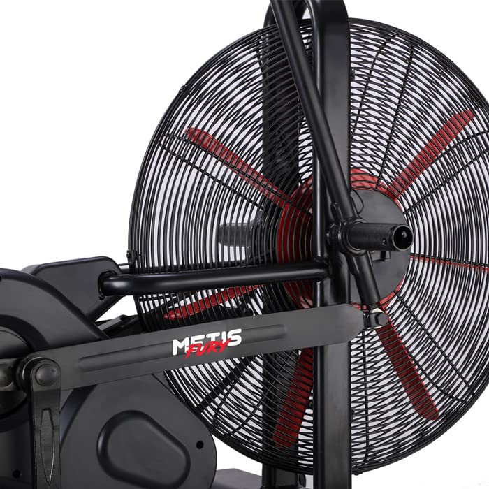 METIS FURY Air Exercise Bike, Air Resistance Stationary Bike for CrossFit, Home & Gym Cardio Equipment, 7 Training Programs