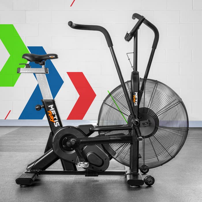 METIS FURY Air Exercise Bike, Air Resistance Stationary Bike for CrossFit, Home & Gym Cardio Equipment, 7 Training Programs