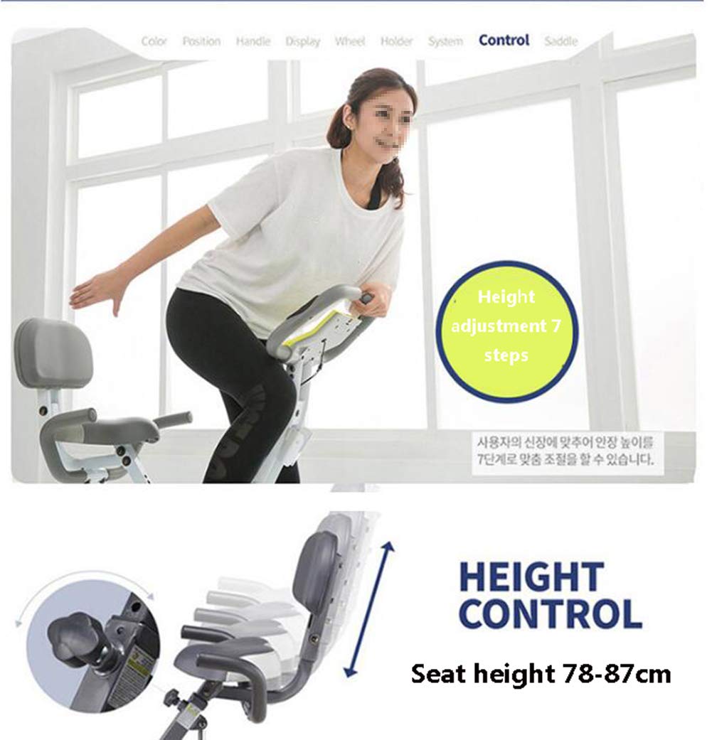 Collapsible Folding Cardio Exercise Bike, LCD Monitor, 150 kg Capacity, Home Gym Fitness Bike for Weight Loss, Green