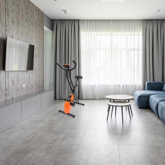 GAROZATION Indoor Cycling Bike, Magnetic Resistance Stationary Exercise Bike, X-Structure Home Workout for Weight Loss & Cardio, Orange