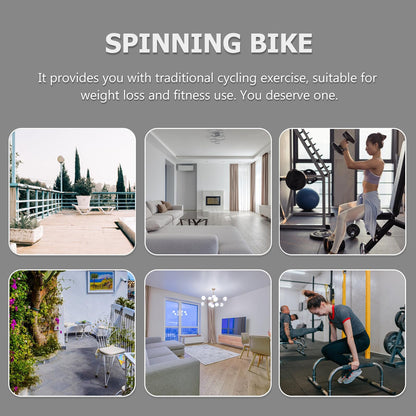 GAROZATION Indoor Cycling Bike, Magnetic Resistance Stationary Exercise Bike, X-Structure Home Workout for Weight Loss & Cardio, Orange