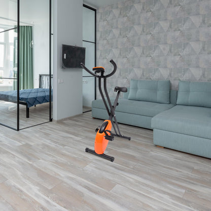 GAROZATION Indoor Cycling Bike, Magnetic Resistance Stationary Exercise Bike, X-Structure Home Workout for Weight Loss & Cardio, Orange